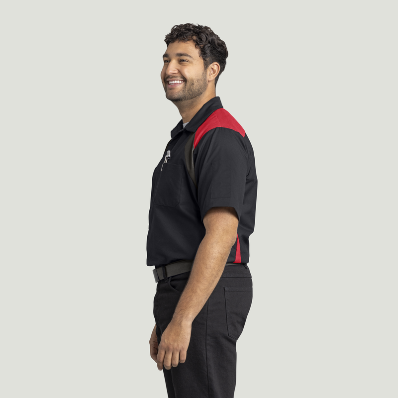 Men's Short Sleeve Tri-Color Shop Shirt image number 3