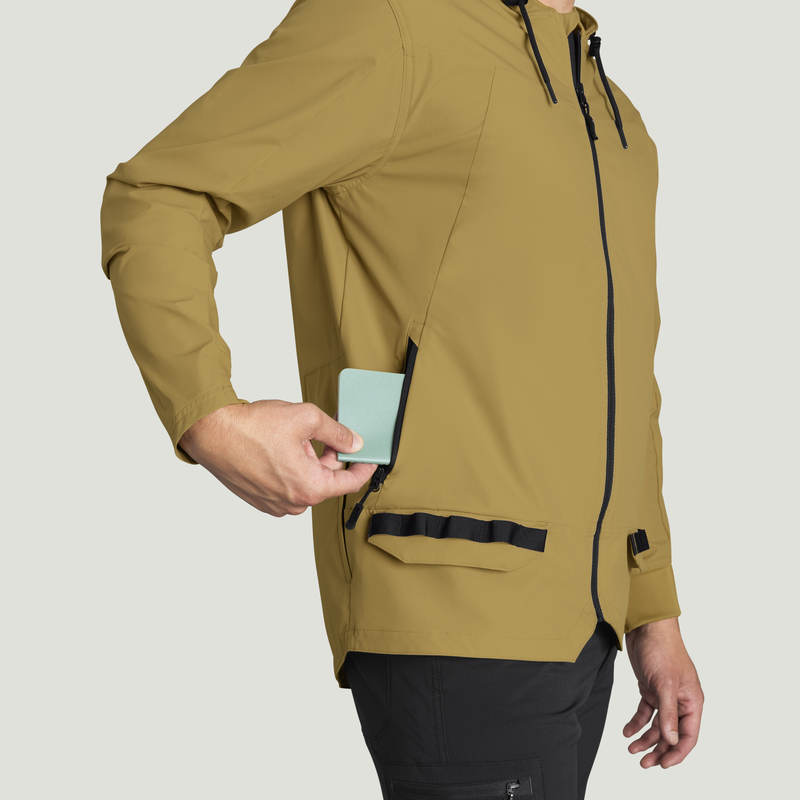 Men’s Performance Hooded Windbreaker Jacket with ToolShift Pocket image number 12
