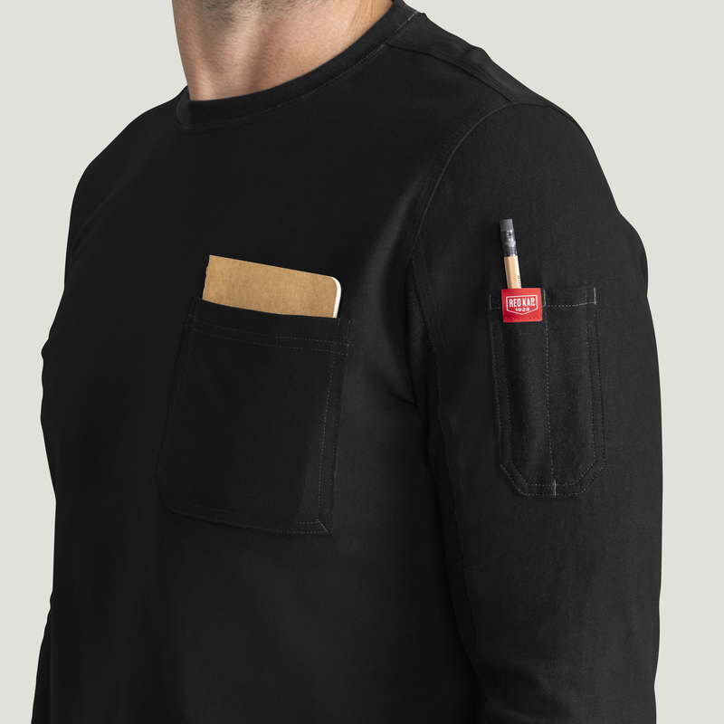 Men's Slim Fit Cotton Long Sleeve Pocket T-Shirt image number 14
