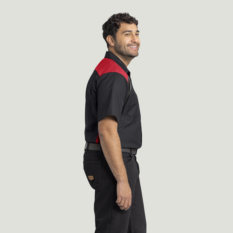 Men's Short Sleeve Tri-Color Shop Shirt image number 4