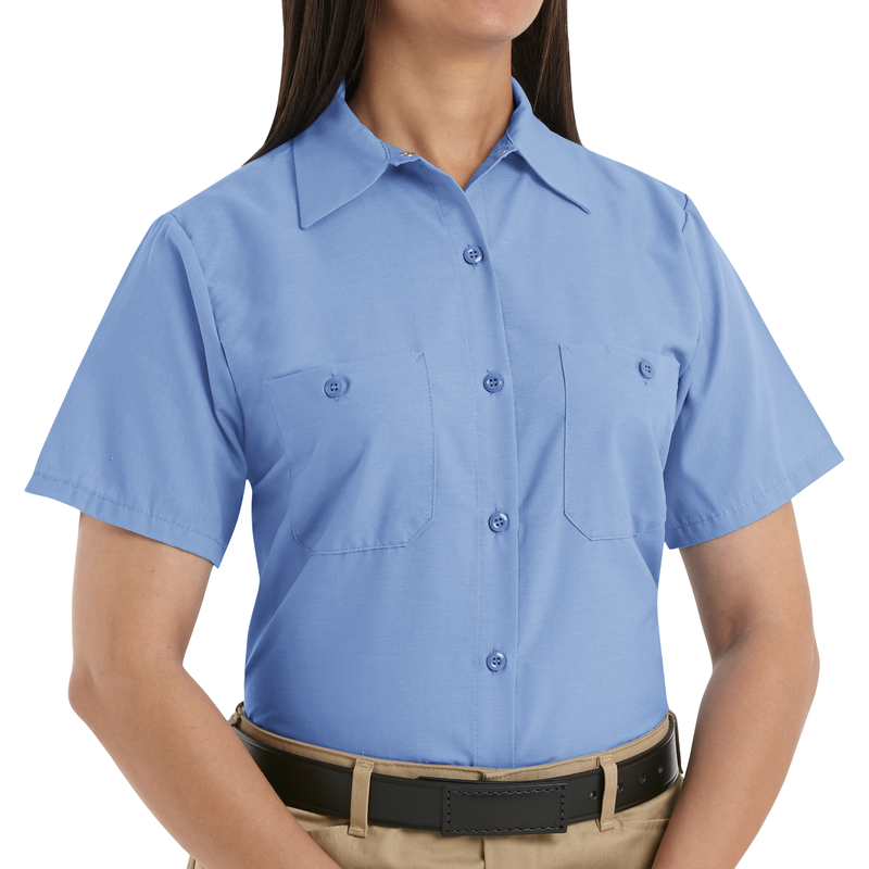 Women's Short Sleeve Industrial Work Shirt image number 5