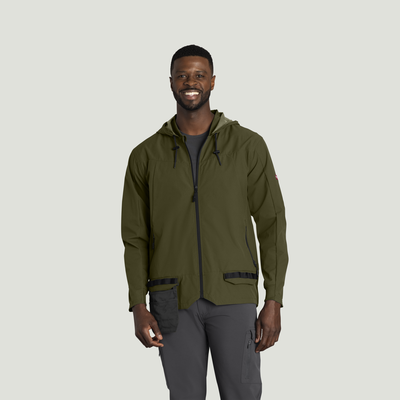 Men’s Performance Hooded Windbreaker Jacket with ToolShift Pocket