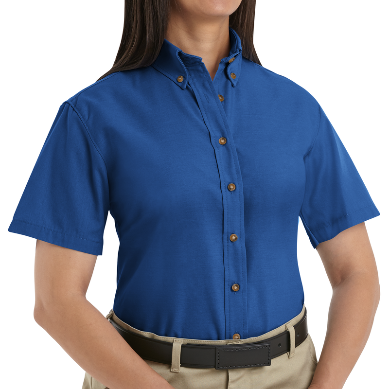 Women's Short Sleeve Poplin Dress Shirt image number 3