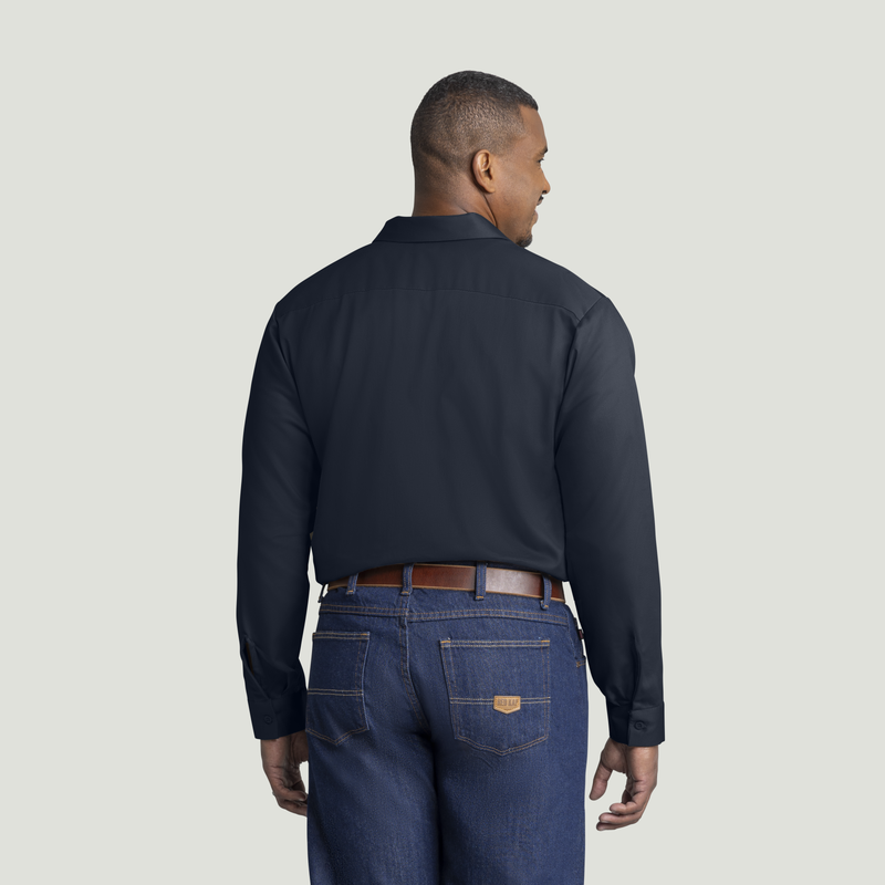 Men's Long Sleeve Wrinkle-Resistant Cotton Work Shirt image number 6