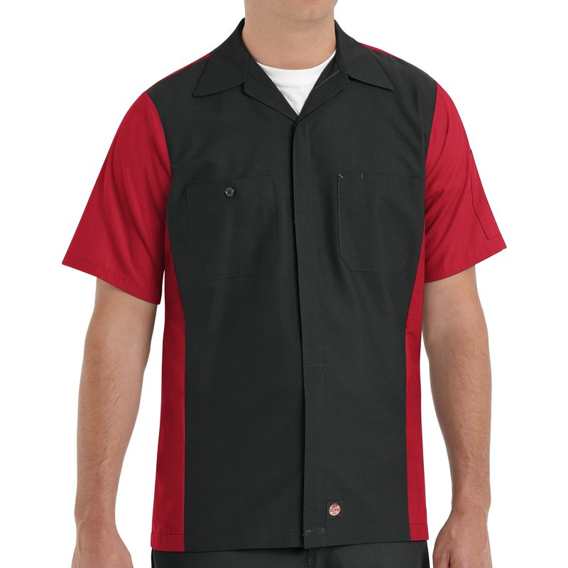 Men's Short Sleeve Two-Tone Crew Shirt image number 3