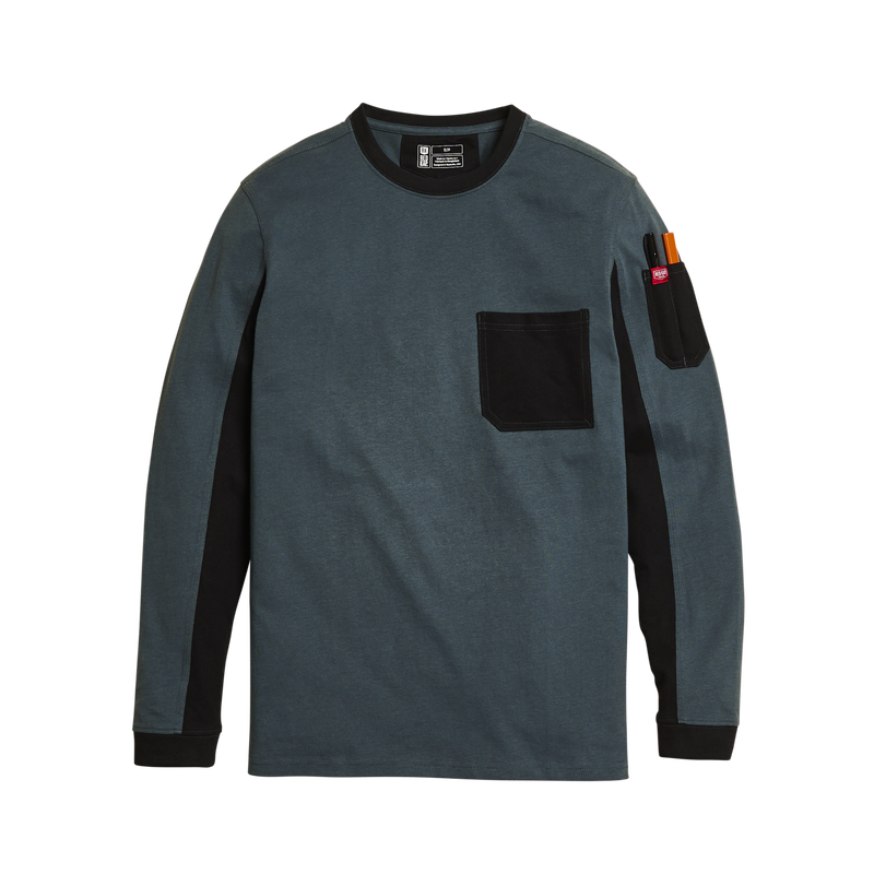 Men's Slim Fit Cotton Long Sleeve Pocket T-Shirt image number 16