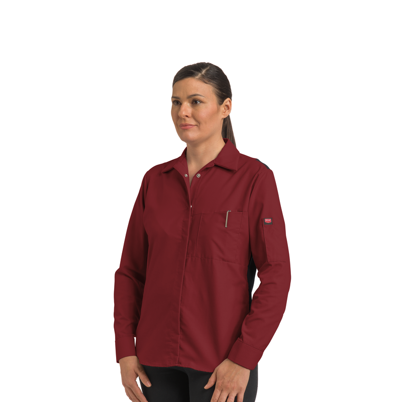Women's Long Sleeve Performance Plus Shop Shirt with OilBlok Technology image number 3