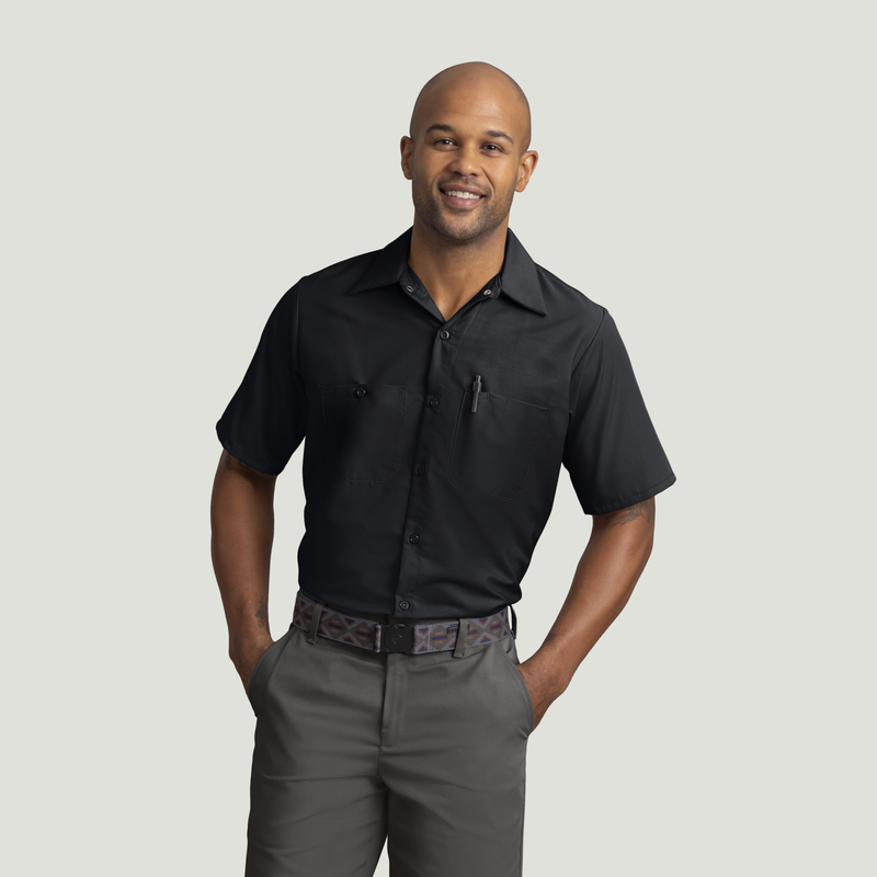 Men's Short Sleeve Industrial Work Shirt image number 1