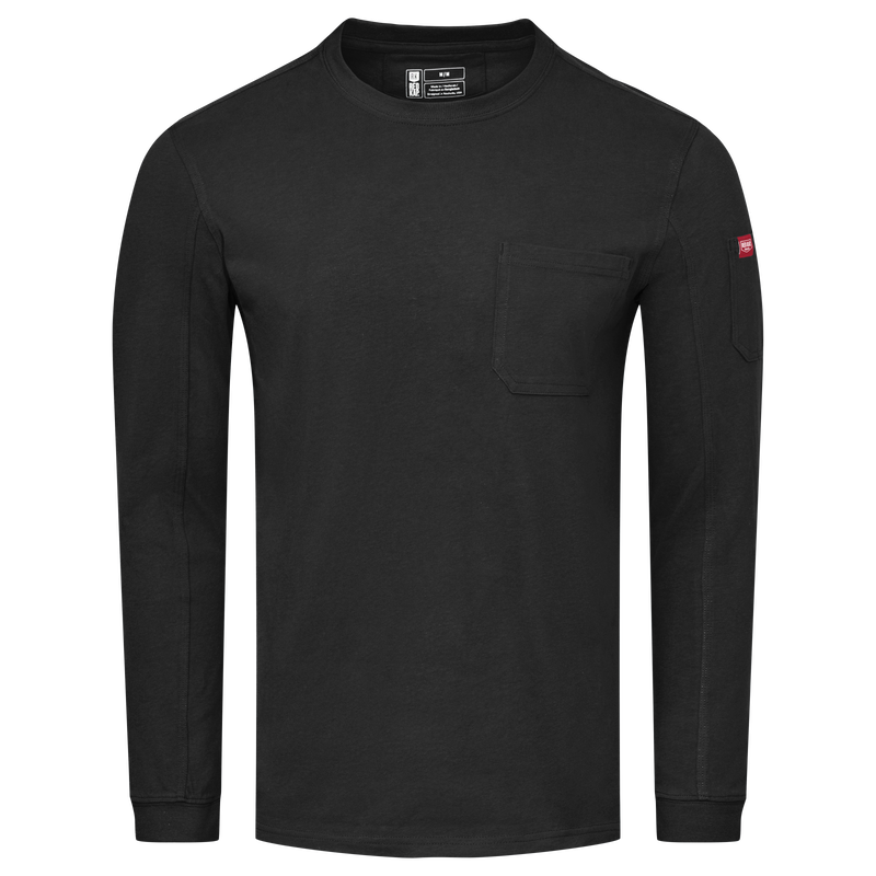 Men's Slim Fit Cotton Long Sleeve Pocket T-Shirt image number 8
