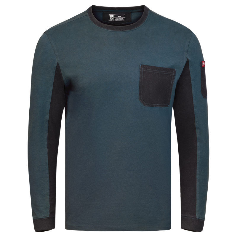 Men's Slim Fit Cotton Long Sleeve Pocket T-Shirt image number 9