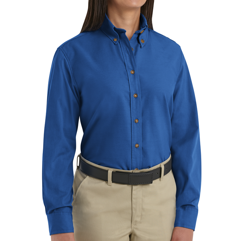 Women's Long Sleeve Poplin Dress Shirt image number 3