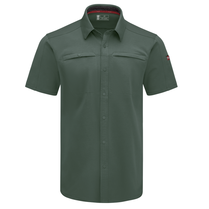 Men's Snap Front Jersey Short Sleeve Work Shirt image number 9