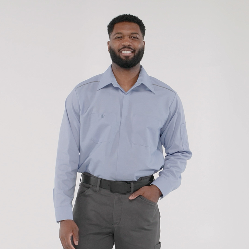 Men's Long Sleeve Pro Airflow Work Shirt image number 6