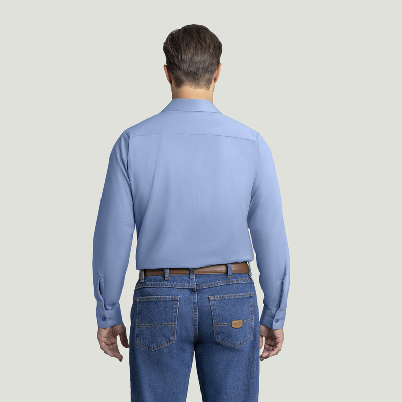 Men's Long Sleeve Wrinkle-Resistant Cotton Work Shirt image number 2