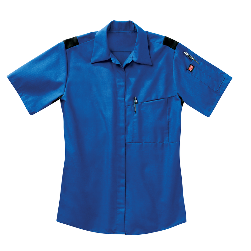 Women's Short Sleeve Performance Plus Shop Shirt with OilBlok Technology image number 5