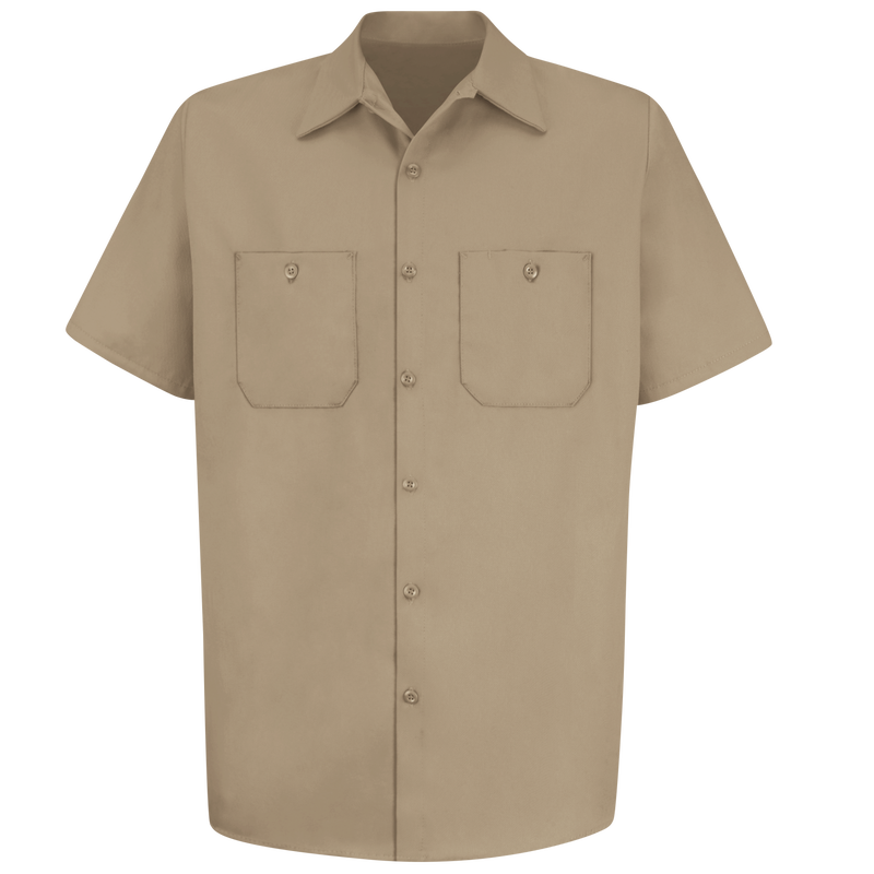 Men's Short Sleeve Wrinkle-Resistant Cotton Work Shirt image number 1