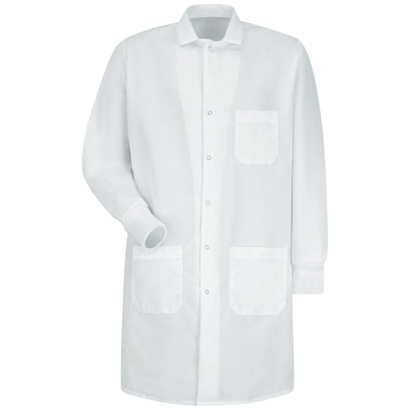 Unisex Specialized Cuffed Lab Coat with Exterior Pocket image number 1