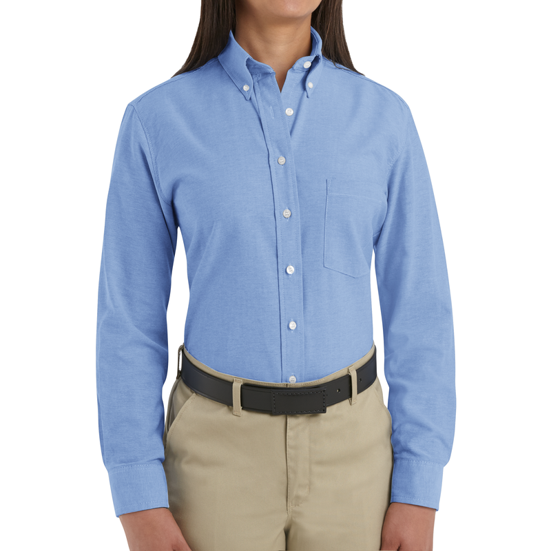 Women's Long Sleeve Executive Oxford Dress Shirt image number 3