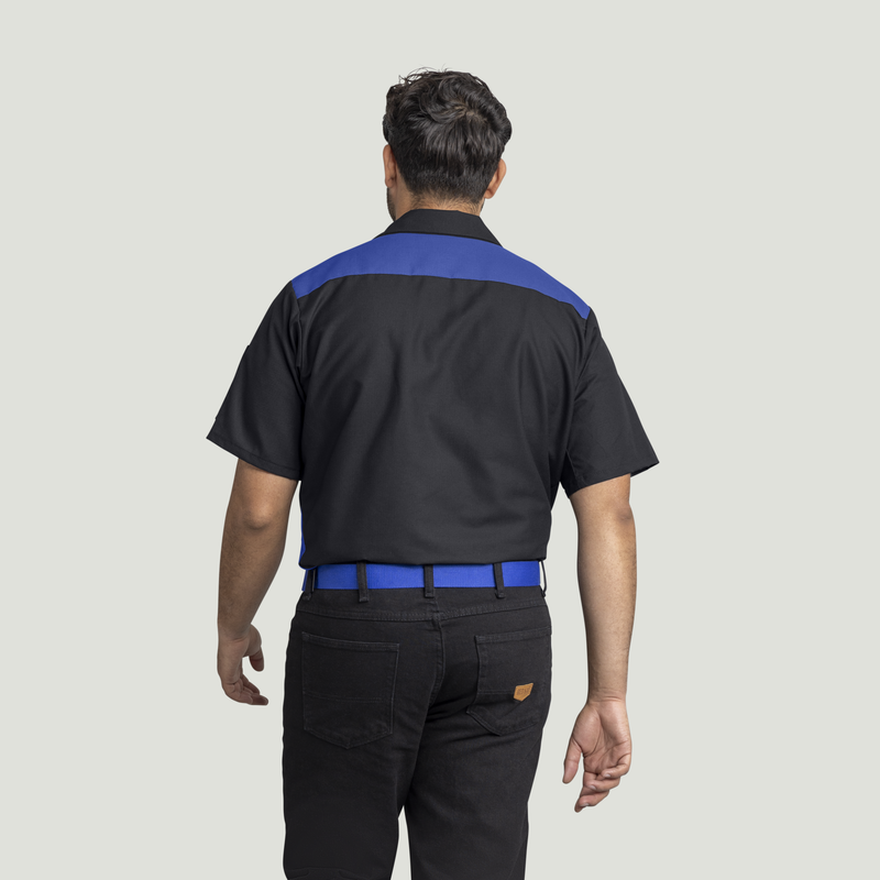 Men's Short Sleeve Tri-Color Shop Shirt image number 2