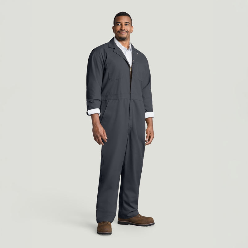 Twill Action Back Coverall with Chest Pockets image number 3