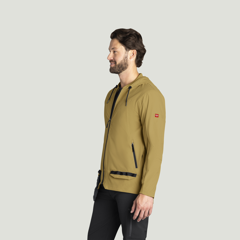 Men’s Performance Hooded Windbreaker Jacket with ToolShift Pocket image number 3