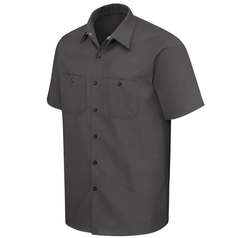 Men's Short Sleeve Industrial Work Shirt image number 4