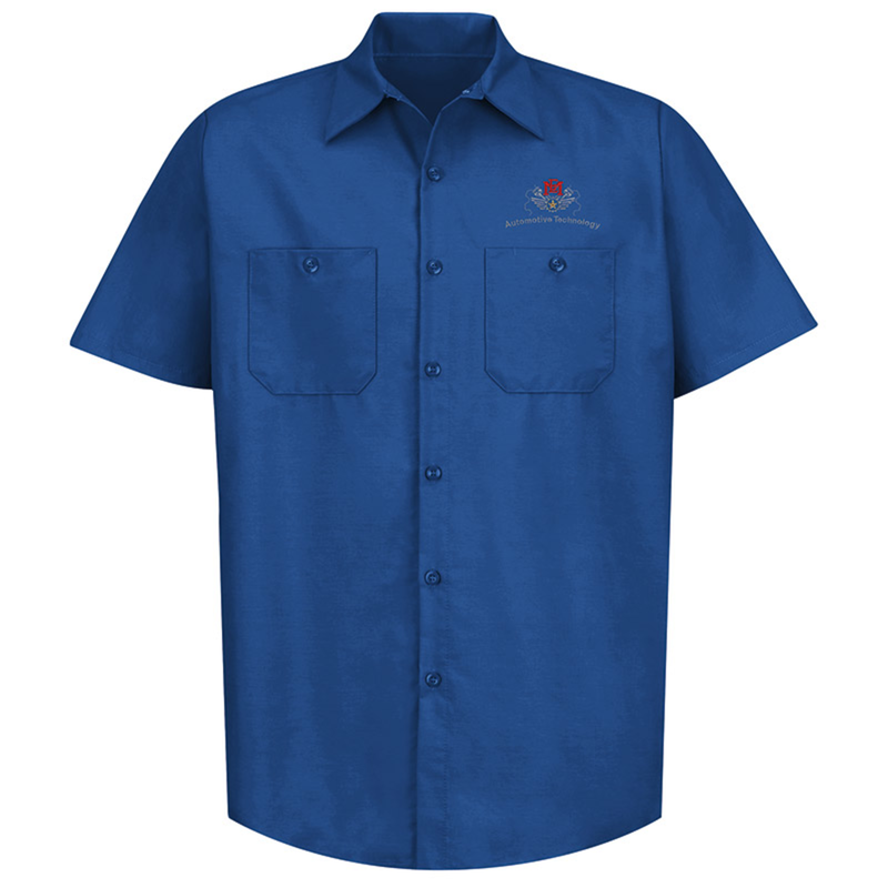 Men's Short Sleeve Workshirt Royal Blue image number 1