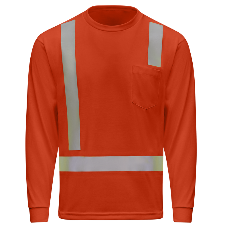 Hi-Visibility Long Sleeve Pocket T-Shirt - Type R Class 2 image number 1