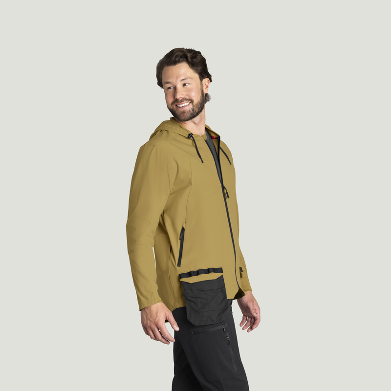 Men’s Performance Hooded Windbreaker Jacket with ToolShift Pocket image number 4