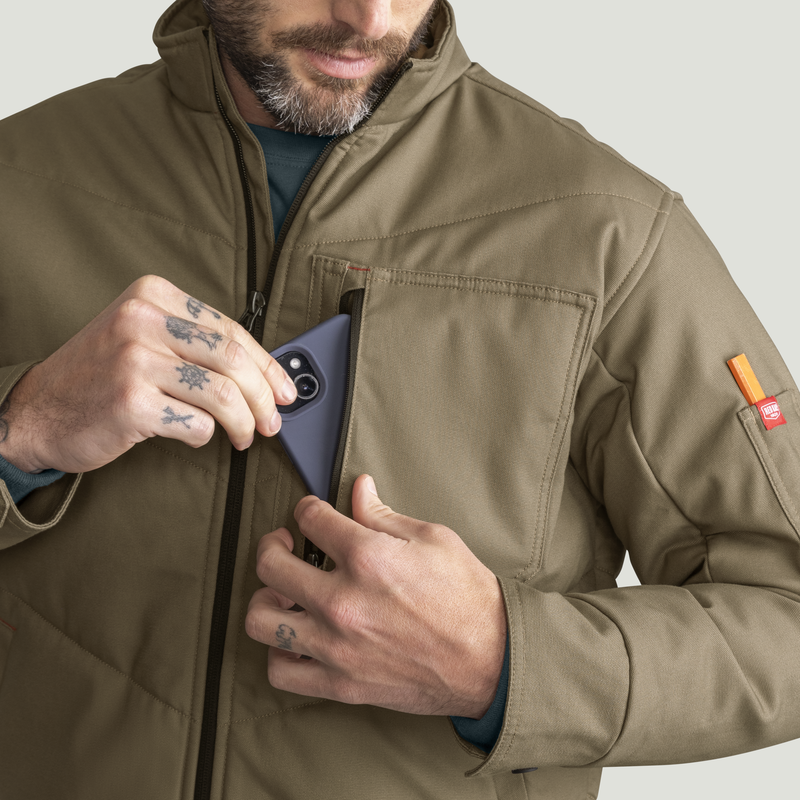 Men's Insulated Quilted Work Jacket image number 16