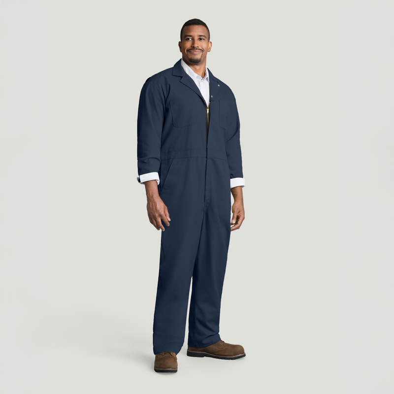 Twill Action Back Coverall with Chest Pockets image number 3