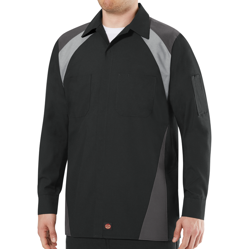 Men's Long Sleeve Tri-Color Shop Shirt image number 3