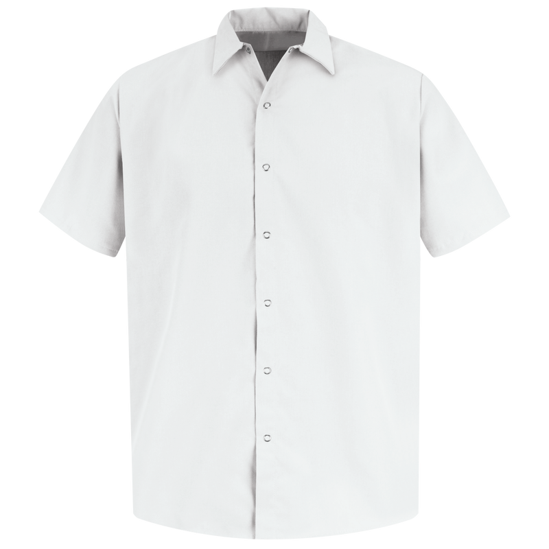 Men's Short Sleeve Specialized Pocketless Polyester Work Shirt image number 1