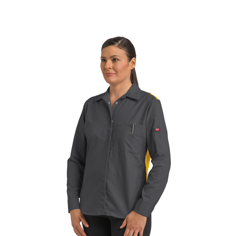 Women's Long Sleeve Performance Plus Shop Shirt with OilBlok Technology image number 3