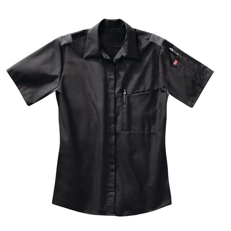 Women's Short Sleeve Performance Plus Shop Shirt with OilBlok Technology image number 5