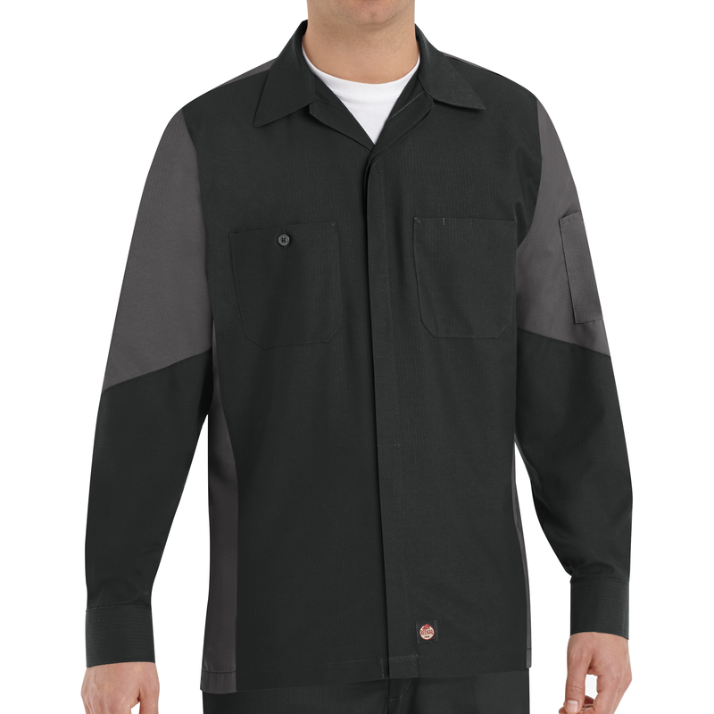 Men's Long Sleeve Two-Tone Crew Shirt image number 3