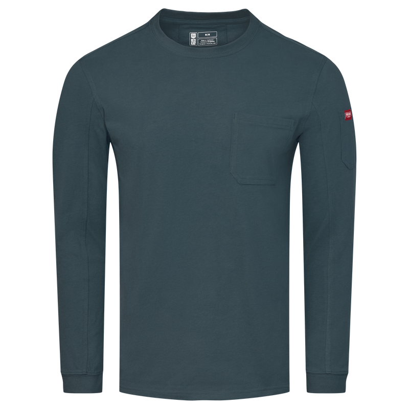 Men's Slim Fit Cotton Long Sleeve Pocket T-Shirt image number 9