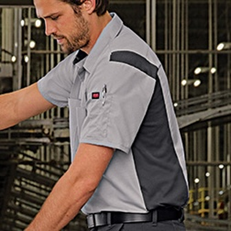 Men's Short Sleeve Performance Plus Shop Shirt With Oilblok Technology image number 5