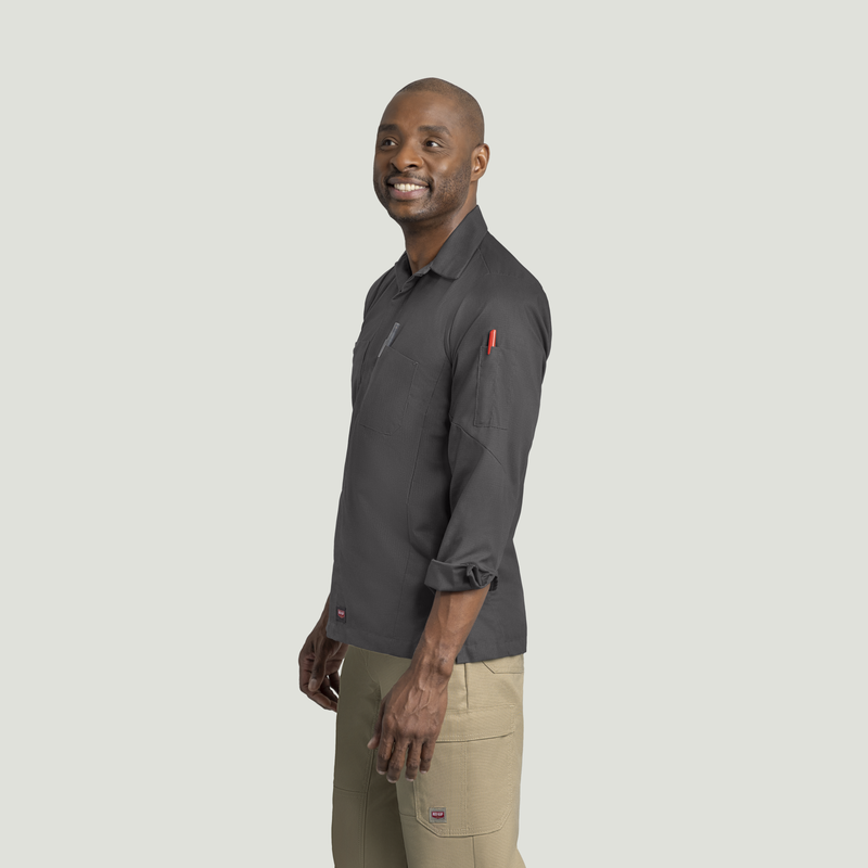 Men's Long Sleeve Solid Crew Shirt image number 3