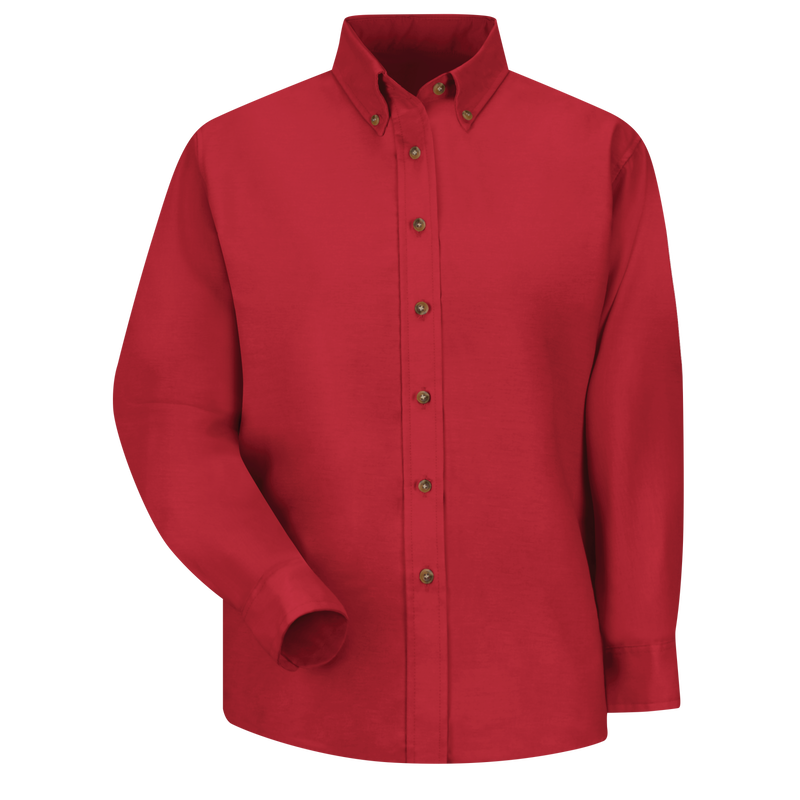 Women's Long Sleeve Poplin Dress Shirt image number 1