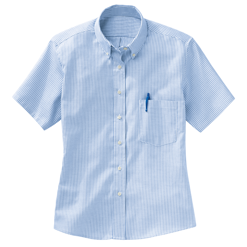 Women's Short Sleeve Executive Oxford Dress Shirt image number 4