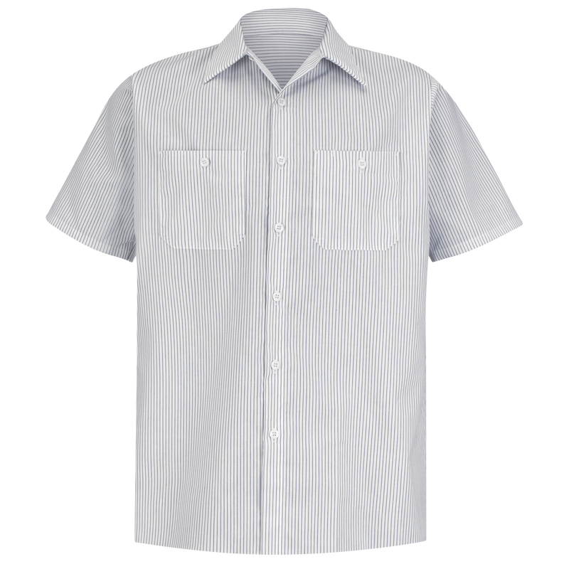 Men's Short Sleeve Striped Work Shirt image number 1