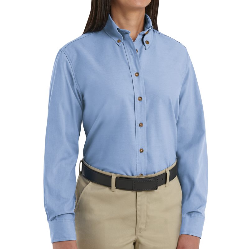 Women's Long Sleeve Poplin Dress Shirt image number 3