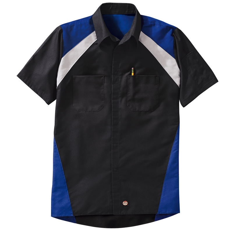 Men's Short Sleeve Tri-Color Shop Shirt image number 7