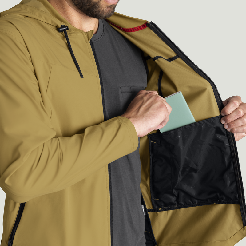 Men’s Performance Hooded Windbreaker Jacket with ToolShift Pocket image number 13