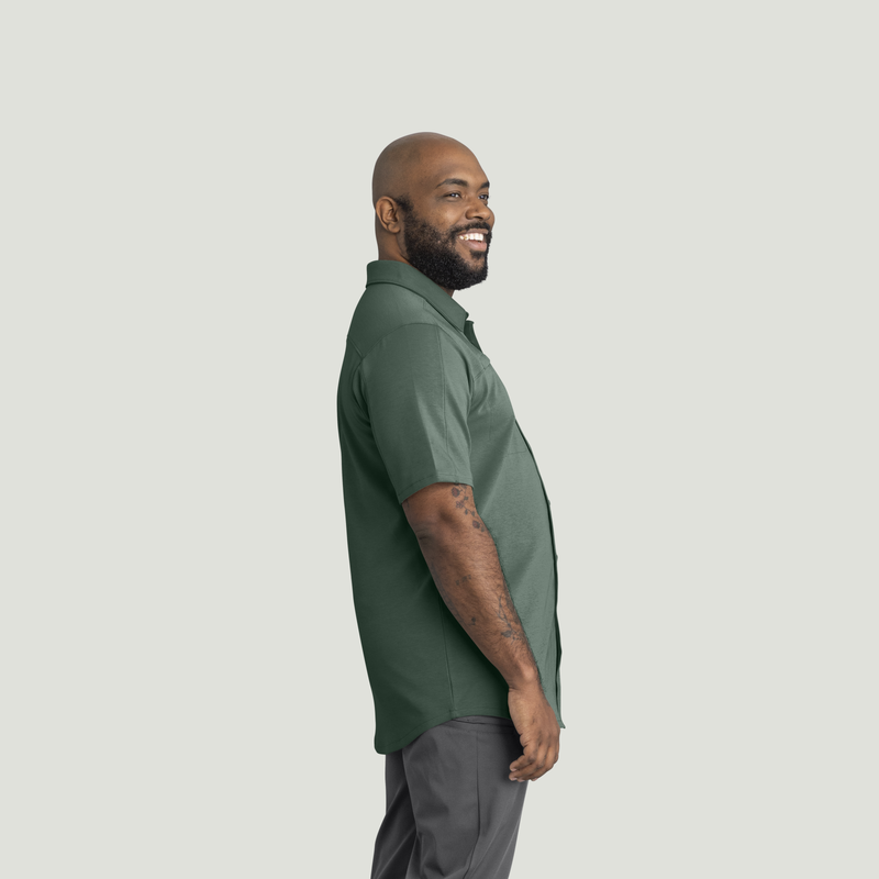 Men's Snap Front Jersey Short Sleeve Work Shirt image number 4