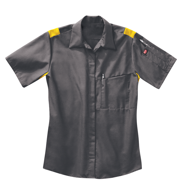 Women's Short Sleeve Performance Plus Shop Shirt with OilBlok Technology image number 7