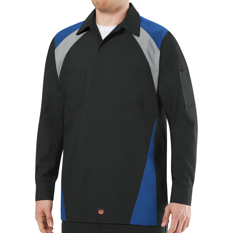 Men's Long Sleeve Tri-Color Shop Shirt image number 3