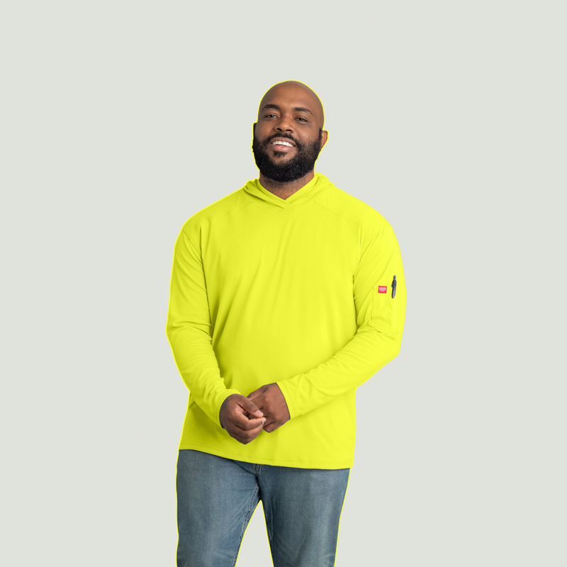 Men's Enhanced Visibility Sun Protection Pullover Hoodie image number 5
