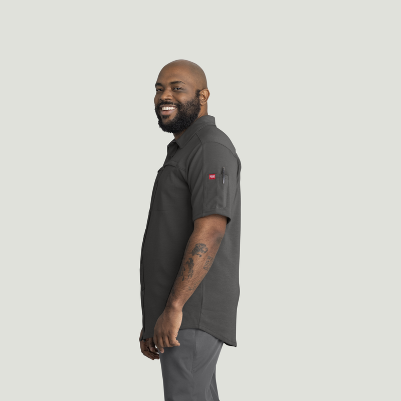 Men's Snap Front Jersey Short Sleeve Work Shirt image number 3